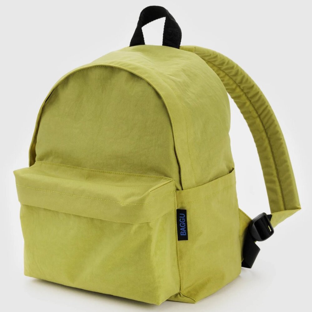 Baggu Lemongrass Medium Nylon Backpack